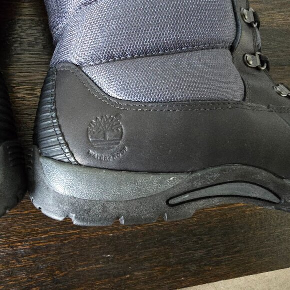 NIB Timberland Black Winter Rubber Sole Lightweight Warm Sherpa Winter Boots - Picture 14 of 16